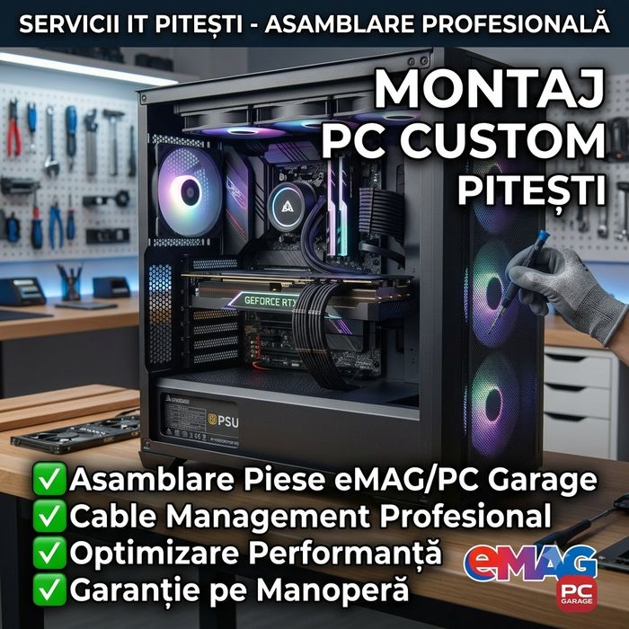 Servicii IT Pitești: Optimizări Hardware & Montaj PC, Console, Laptopuri, Tablete, Telefoane