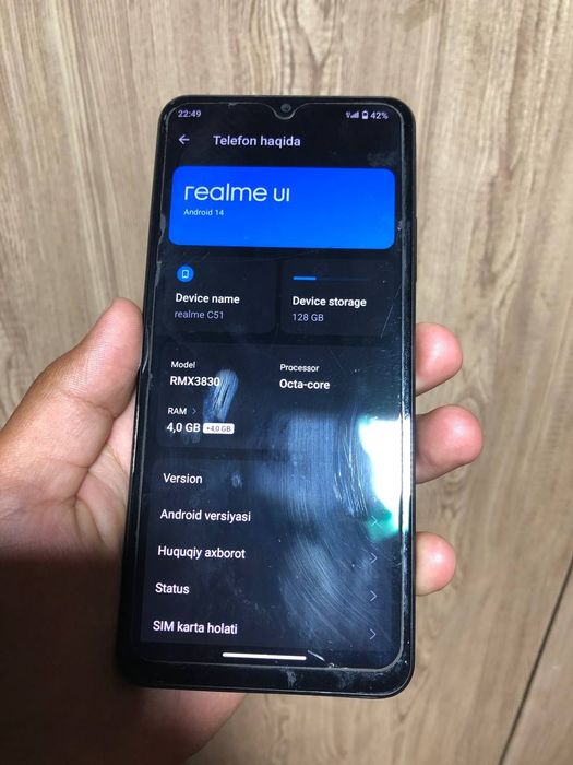 realme c51 4+4 ram 128 gb