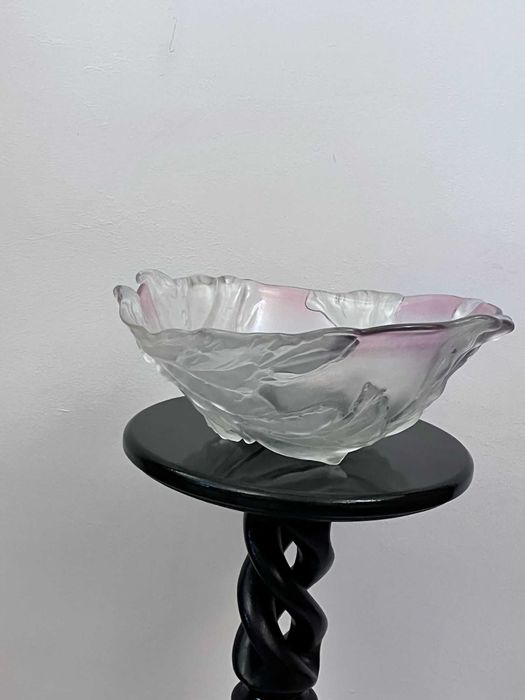 Fructiera centru de masa bibelou Walther & Sohne W GERMANIA roses cristal bizonat vechi