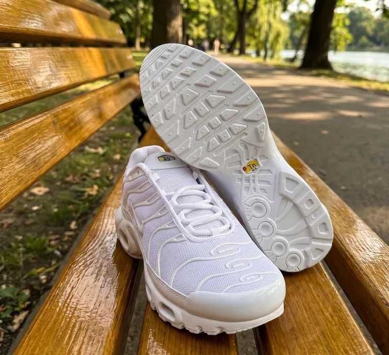 Найк Nike TN AirMax PLUS Full White - Premium 36 37 38 39 40 41 42 43 44 45 46