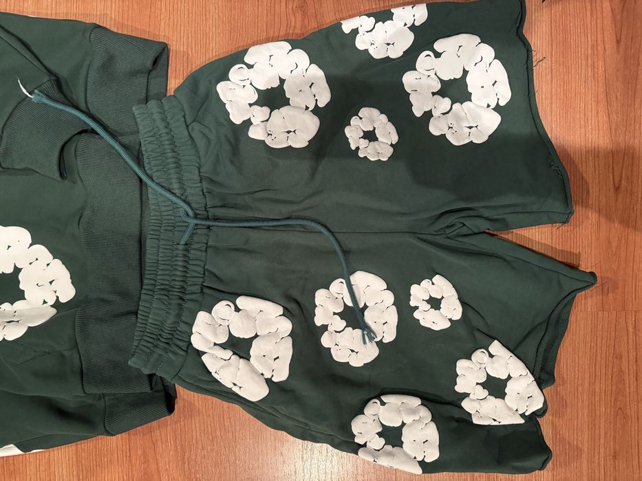 Denim Tears зелен суитшърт и панталонки – размер M