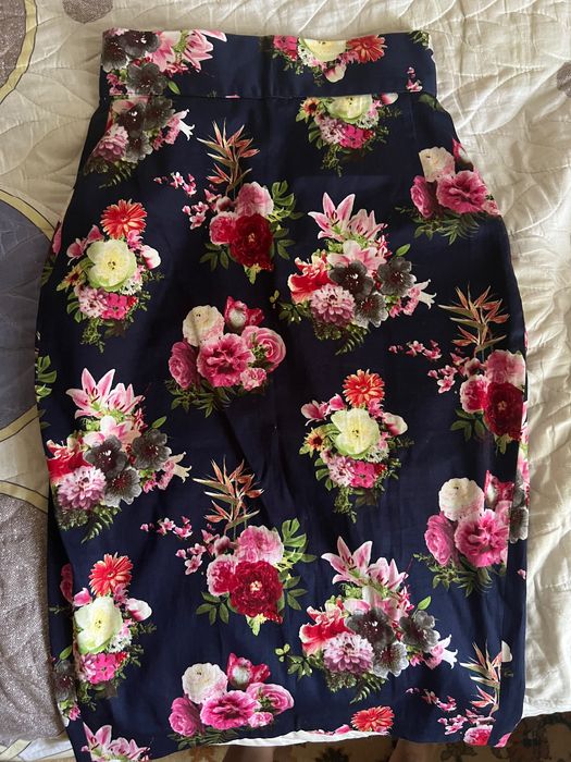 Летний костюм юбка топик хлопок стретч размер 44 S как новый