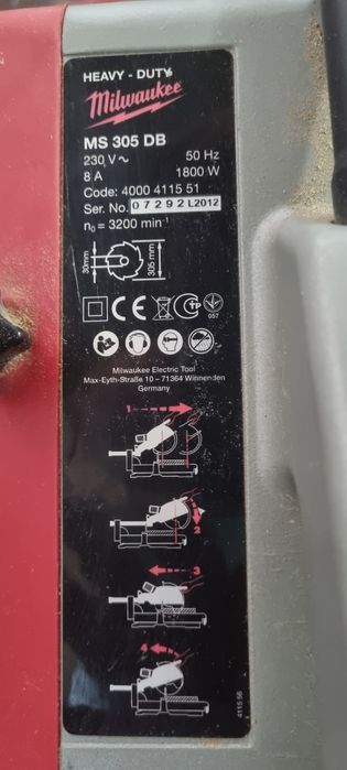 Milwaukee MS305DB Потапящ циркуляр с герунг