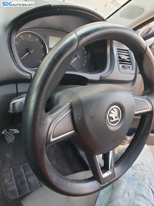 Volan Piele in 3 Spite FARA Airbag Skoda Fabia 2 FL Facelift 2010 - 2015 [1561]