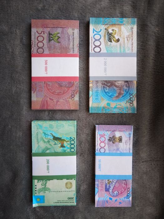 Сувенирные деньги тенге доллары для праздника подарка