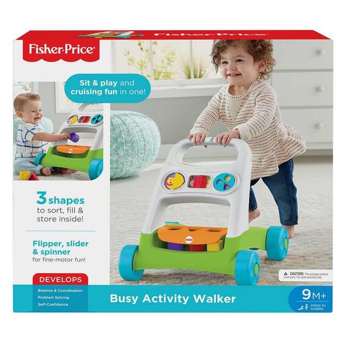 Нова Бебешка Проходилка за бутане Уокър Fisher Price със Сортер