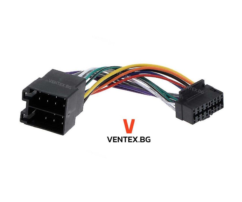 Преходна букса от ISO към 16 pin за радио Sony cd модели преди 2013 г.