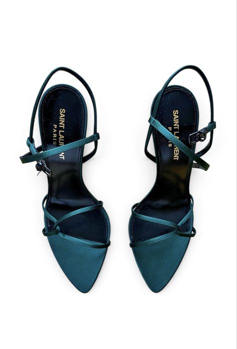 Saint Laurent Clara 110mm Silk Sandals