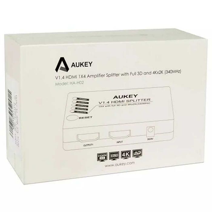 AUKEY 1x4 HDMI сплитер V1.4 с поддръжка на 4k Ultra HD 3D
