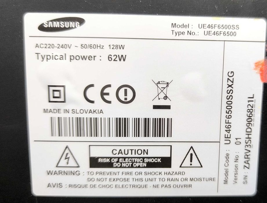 Televizor SMART Samsung UE46F6500SS 46" Full HD 3D LED Wi-Fi–Impecabil
