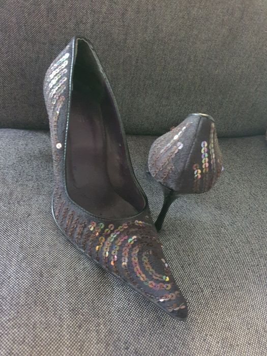 Pantofi, negri cu paiete, marimea 39-40