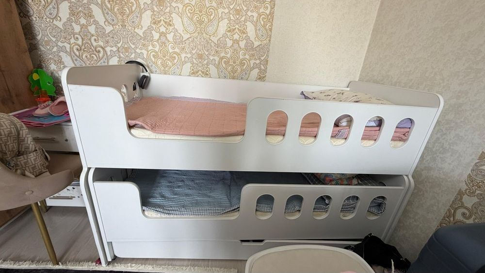 Срочно Двухъярусная кровать Balaroom Bala2, 70x160, 70x165 см, белый