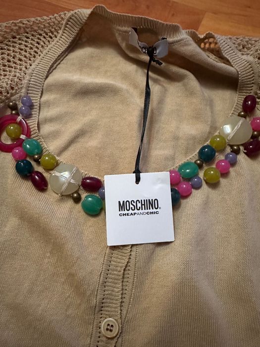 Cardigan superb Moschino M bumbac 100% nou
