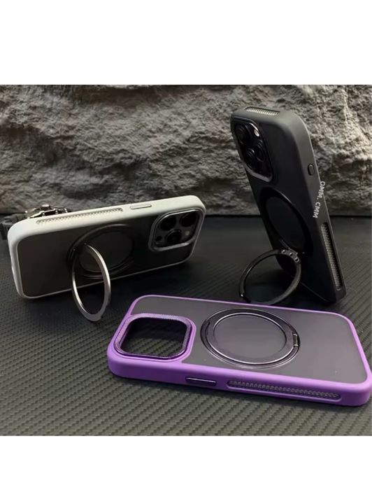 Iphone 15/PRO/MAX/PLUS Husa Magsafe Inel Metalic Protectie Camera
