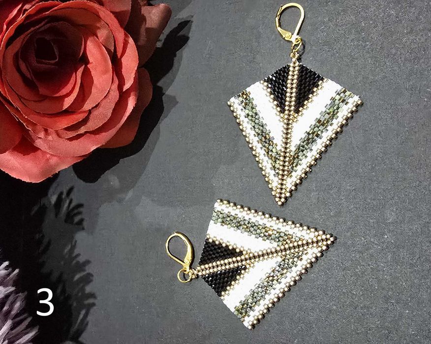 Обеци от мъниста ръчно изработени