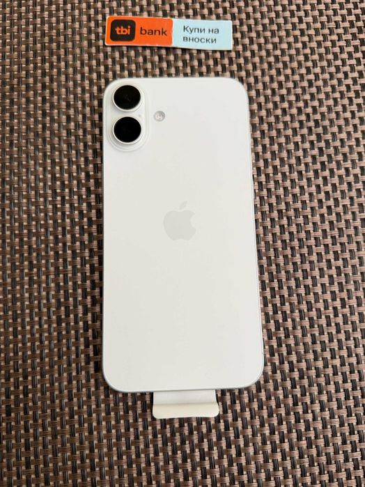 НОВ! 256gb! iPhone 16 + PLUS Лизинг от 56лв/м  бял  white Гаранция