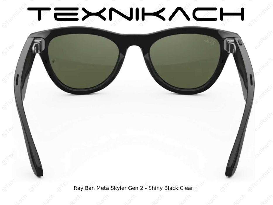 Новый • Ray Ban Meta Skyler Gen 2 - Shiny Black G15 Green • Доставка