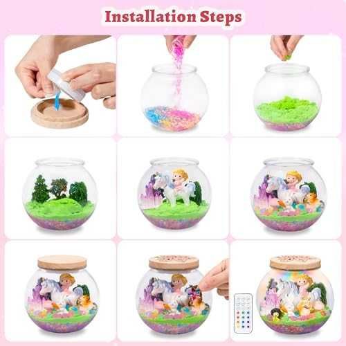 Нов Светещ терариум с еднорог – творчески комплект за момичета Играчка