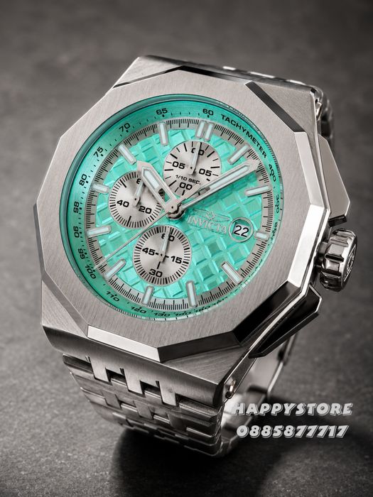 INVICTA Akula steel Turquoise dial 48 mm, Инвикта нов мъжки часовник