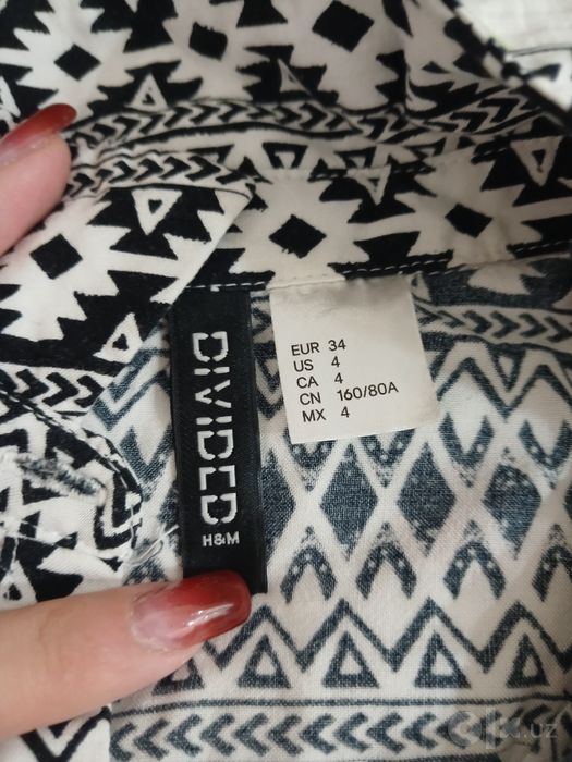 Легкая блузка-рубашка H&M без рукавов