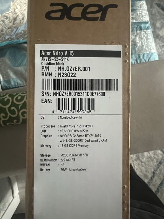 Игровой ноутбук Acer nitro