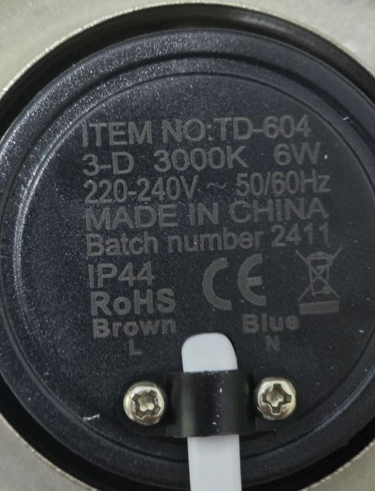 Set 6 Spoturi LED încastrate 230V, dimmabile, 3 trepte, 6W, IP44