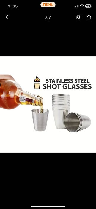 Set cadou plosca (sticla) de buzunar cu 4 pahare (shot) si palnie