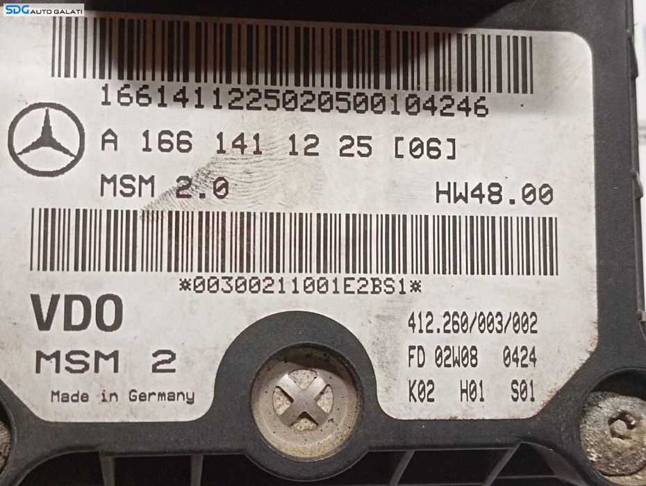 Clapeta Acceleratie Mercedes Clasa A Class W168 1.6 B 1997 - 2004 Cod A1661411225 [M6289]