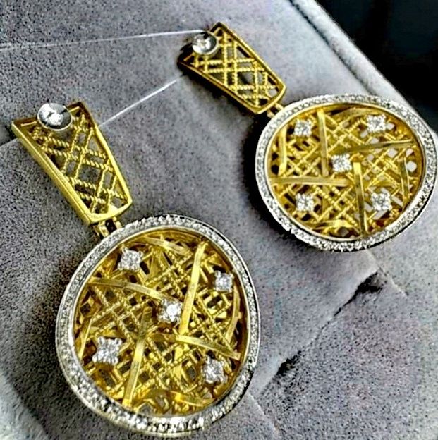 Серьги золото 750 пробы