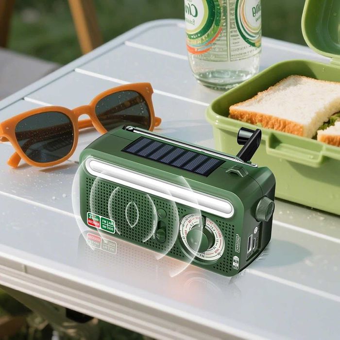 Преносимо радио, водоустойчиво аварийно AM/FM ,  аларма и LED фенерче