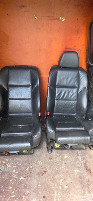 Черен кожен салон за бмв е61