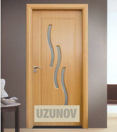 Интериорна HDF врата 014 Светъл дъб