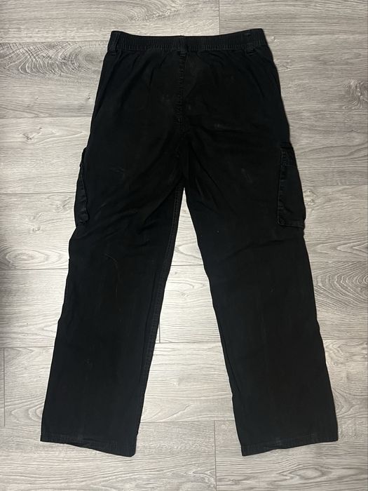 Черен дълъг карго панталон