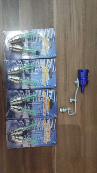 Set de lumini verde roti,capac cromat tunning MA78+fluier zgomot toba