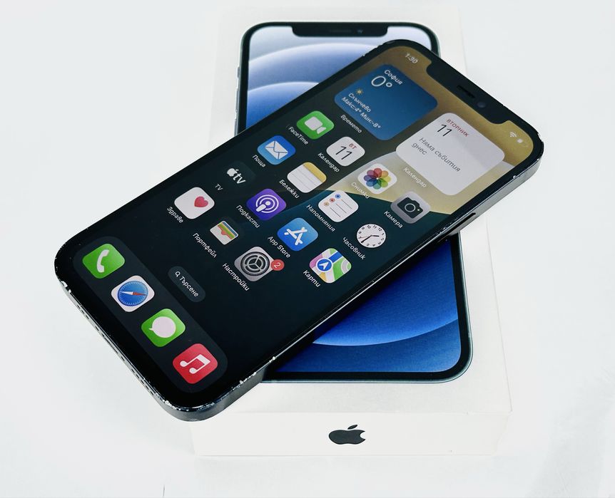 Apple iPhone 12 128GB Black Перфектен! Гаранция!