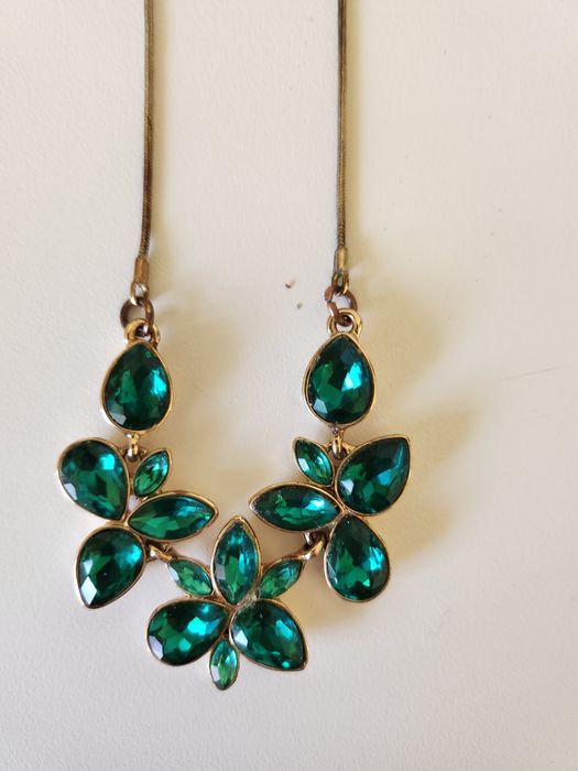 COLIER de Turcoaze cu smaralde verzi originale