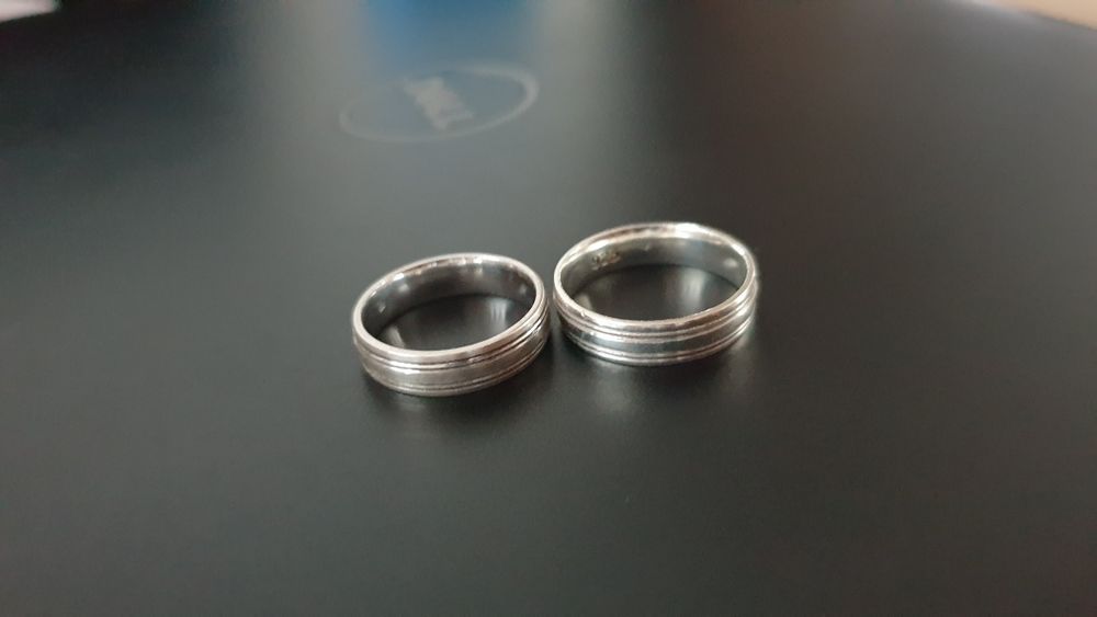 Verighete argint 18 si 19 mm diametru