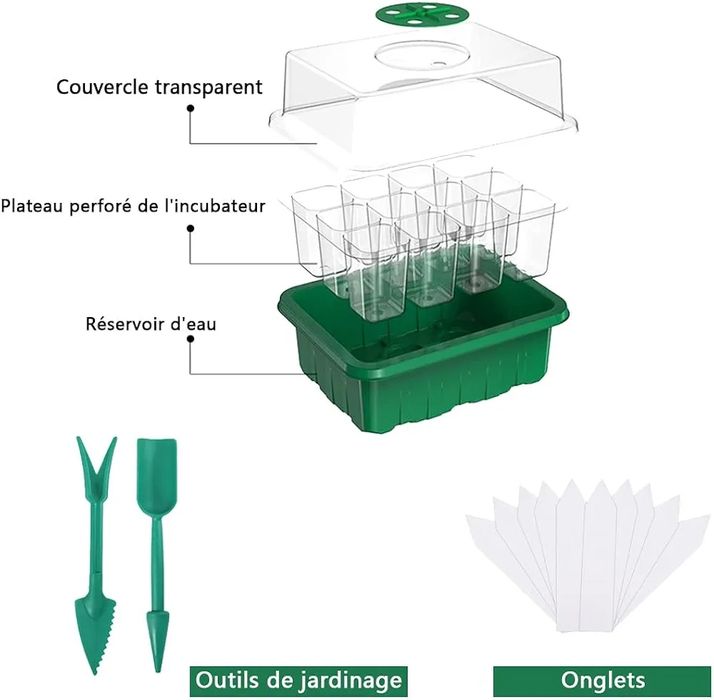 Комплект мини оранжерия за разсад , тавички за разсад