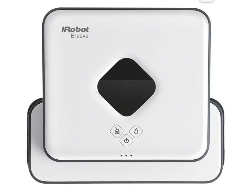 Mop robot iRobot Braava 390 Turbo, Panze Microfibra, Mod mop, Pro-Clean, Sistem navigare NorthStar, Alb