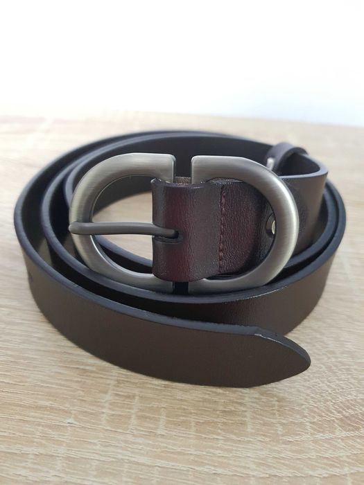 Curea unisex piele maro cafeniu noua