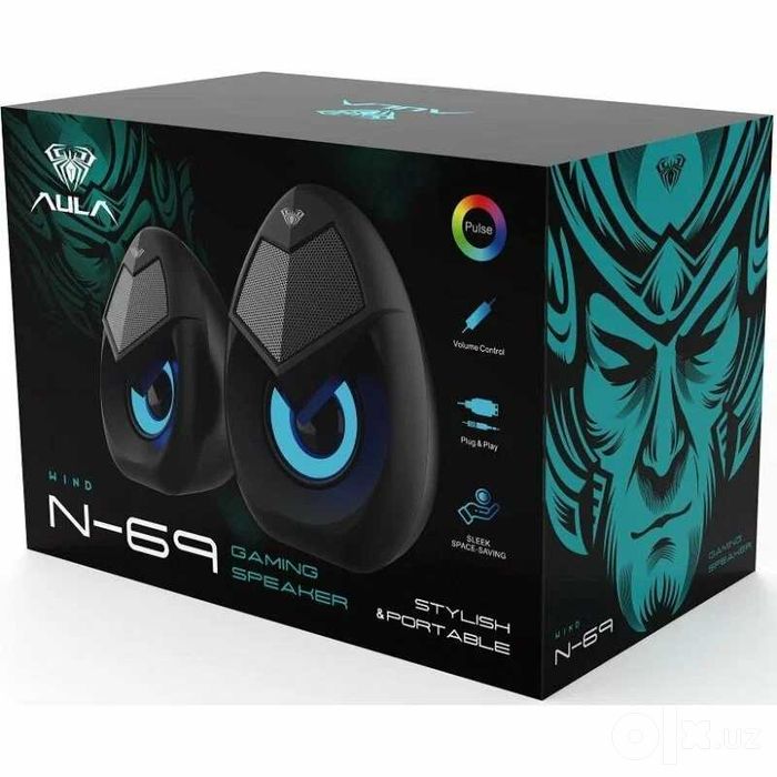 Колонки 2.0 AULA N-69 (N-69) черные - 6 Вт, питание - USB порт
