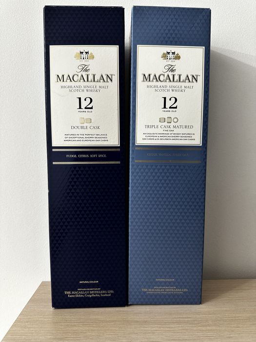 Пустая бутылка и коробка Macallan 12 Years Old
