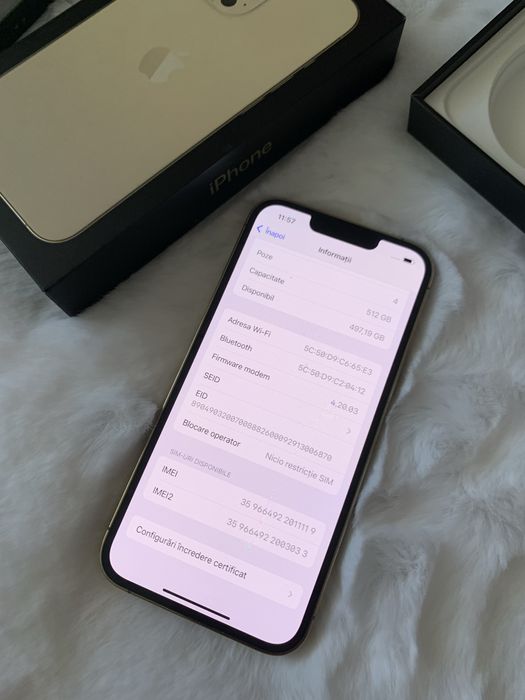 Vand iphone 13 pro 512gb 87% procent baterie