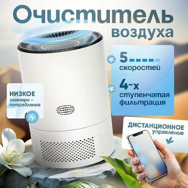 Очиститель воздуха PJ01 — HEPA H13, 99,97%, CADR 185 м³