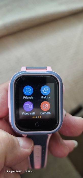 Детски розов часовник 4G, GPS+LBS+Wi-fi