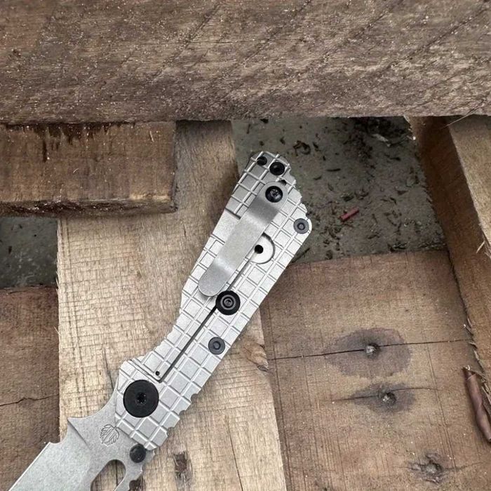 Briceag / Cutit pliabil Mick Strider SMF, Aliaj de titan TC4, Varf Tanto, Made in USA