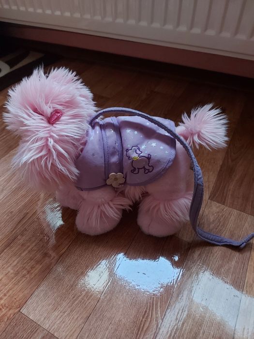 Плюшено пуделче с каишка