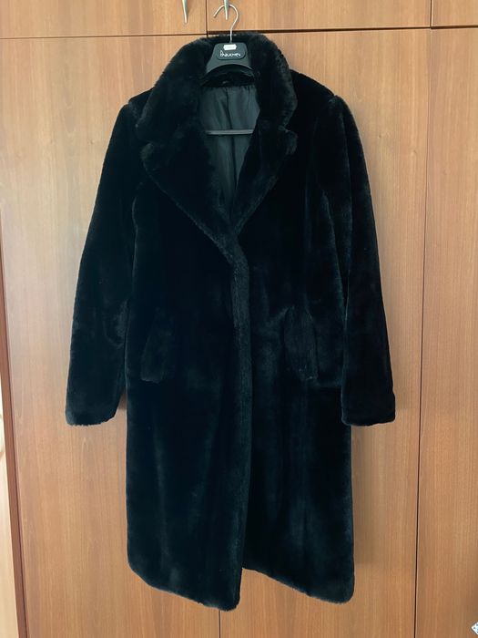 Дълго пухено палто