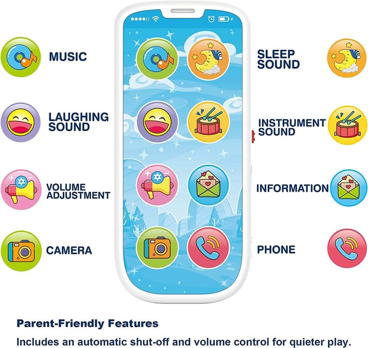 Jucarie Interactiva 2 in 1, Telefon&Telecomanda, sunete si lumini,+18m