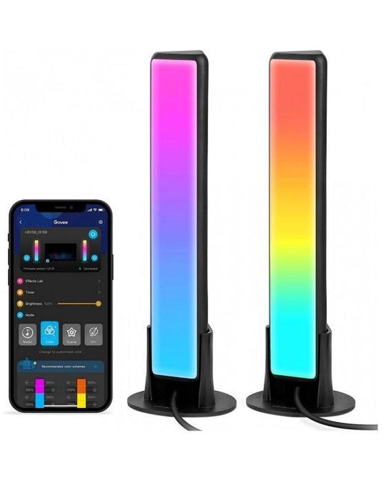 Govee H6056 Смарт лампи Govee - Flow Plus H6056 , RGBICWW, Wi-Fi, многоцветни